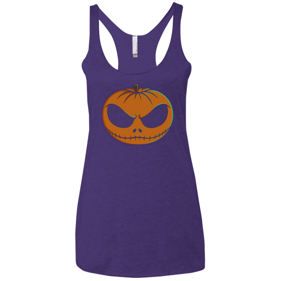 T-Shirts Purple / X-Small Jack O'Lantern Women's Triblend Racerback Tank