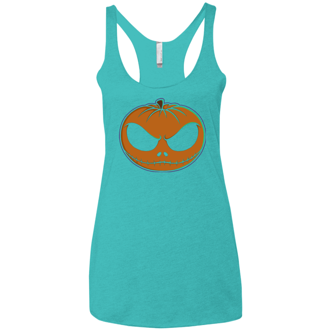 T-Shirts Tahiti Blue / X-Small Jack O'Lantern Women's Triblend Racerback Tank