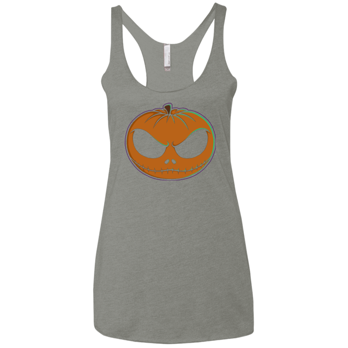 T-Shirts Venetian Grey / X-Small Jack O'Lantern Women's Triblend Racerback Tank