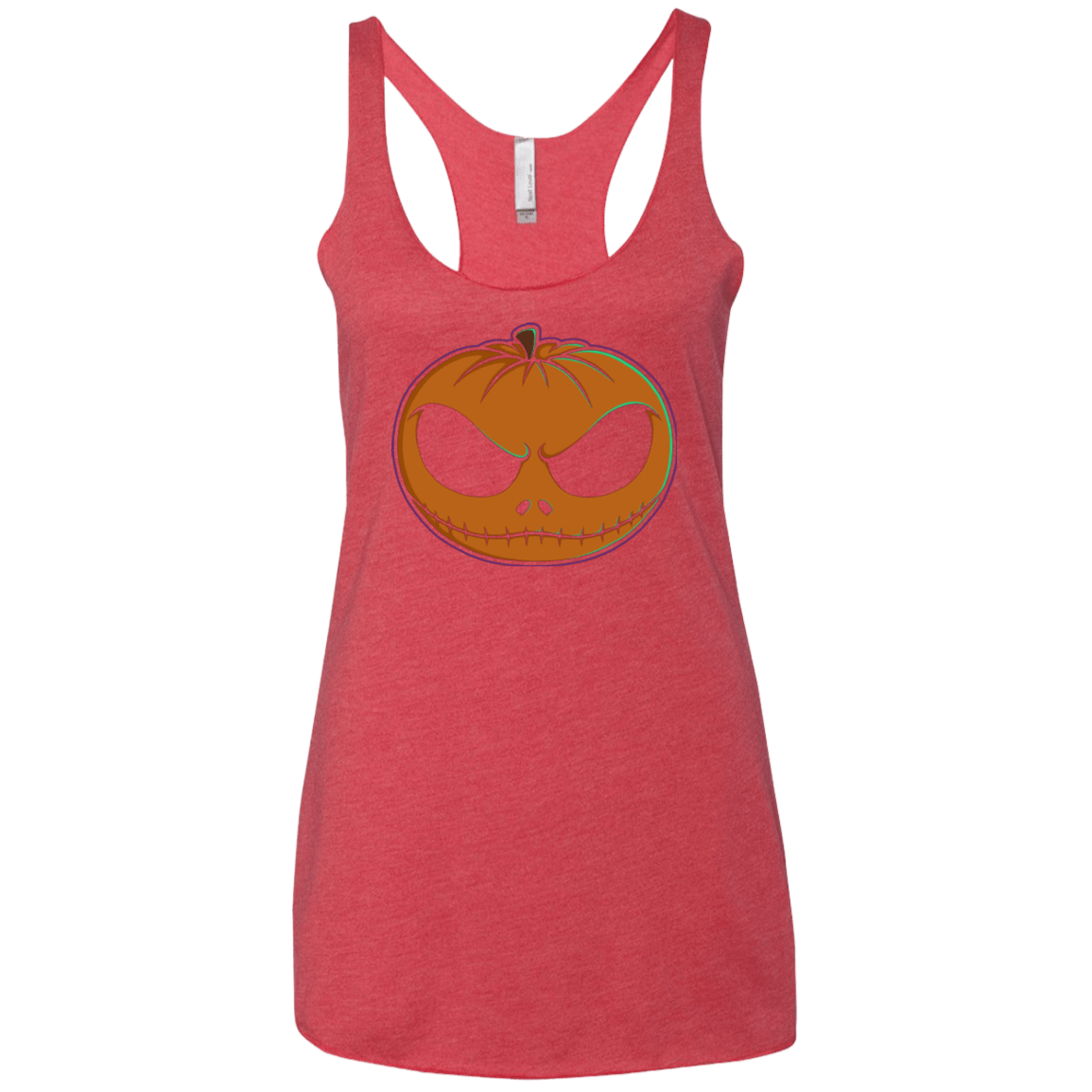 T-Shirts Vintage Red / X-Small Jack O'Lantern Women's Triblend Racerback Tank
