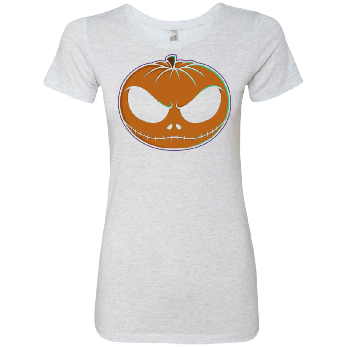 T-Shirts Heather White / Small Jack O'Lantern Women's Triblend T-Shirt