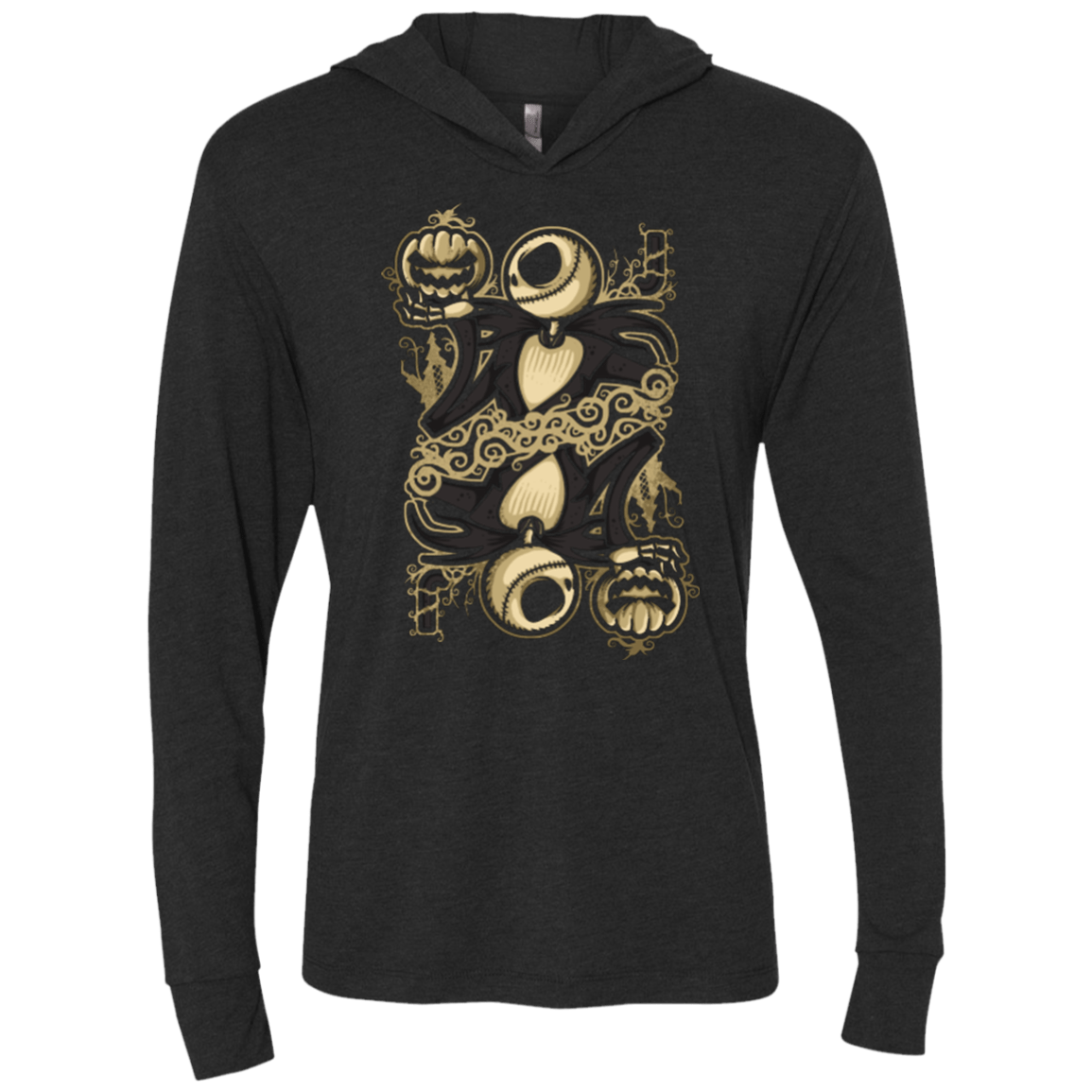 T-Shirts Vintage Black / X-Small JACK OF PUMPKINS Triblend Long Sleeve Hoodie Tee