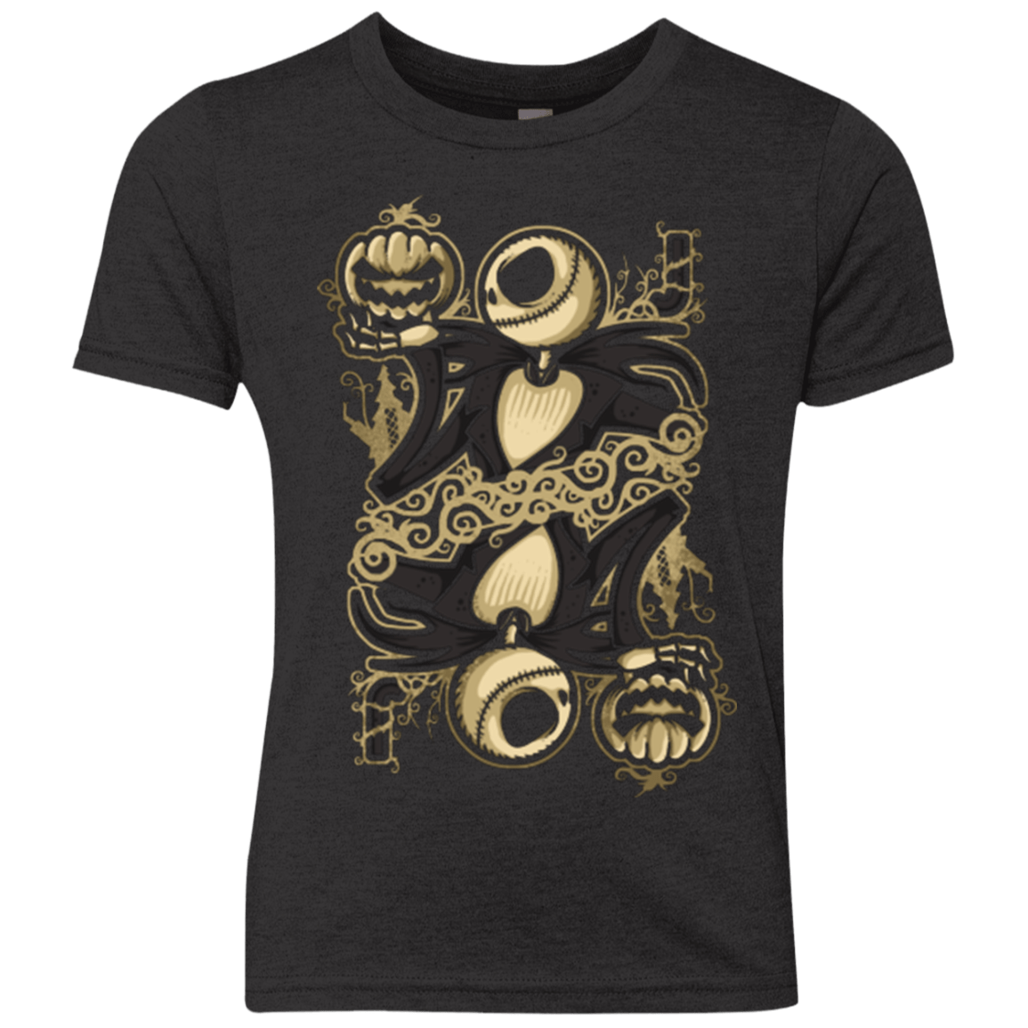 T-Shirts Vintage Black / YXS JACK OF PUMPKINS Youth Triblend T-Shirt