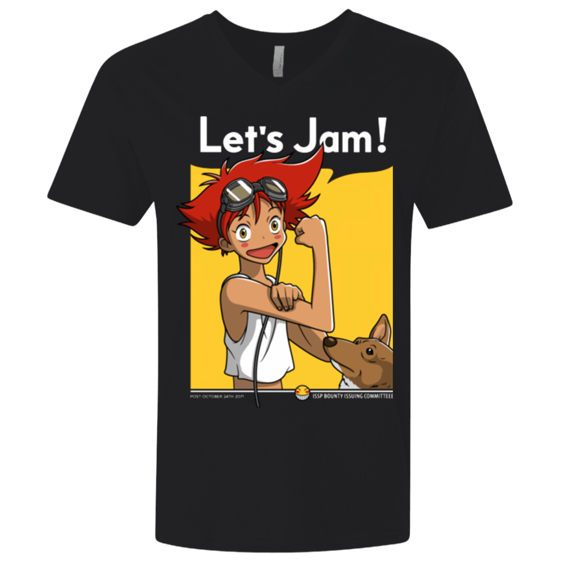 T-Shirts Black / X-Small JAMMING WITH EDWARD Men's Premium V-Neck