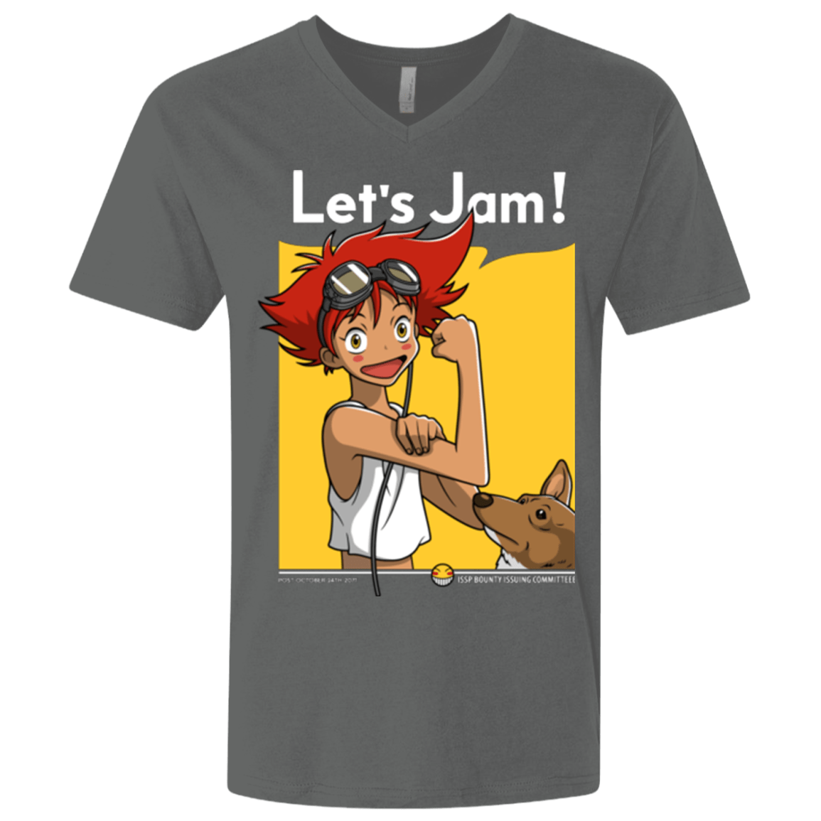 T-Shirts Heavy Metal / X-Small JAMMING WITH EDWARD Men's Premium V-Neck