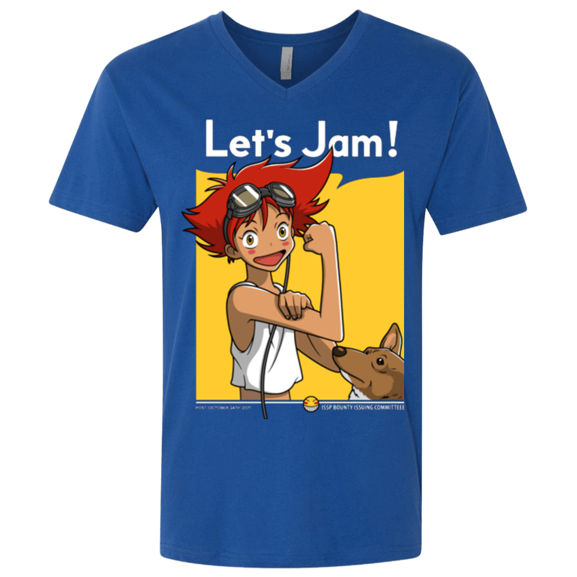 T-Shirts Royal / X-Small JAMMING WITH EDWARD Men's Premium V-Neck