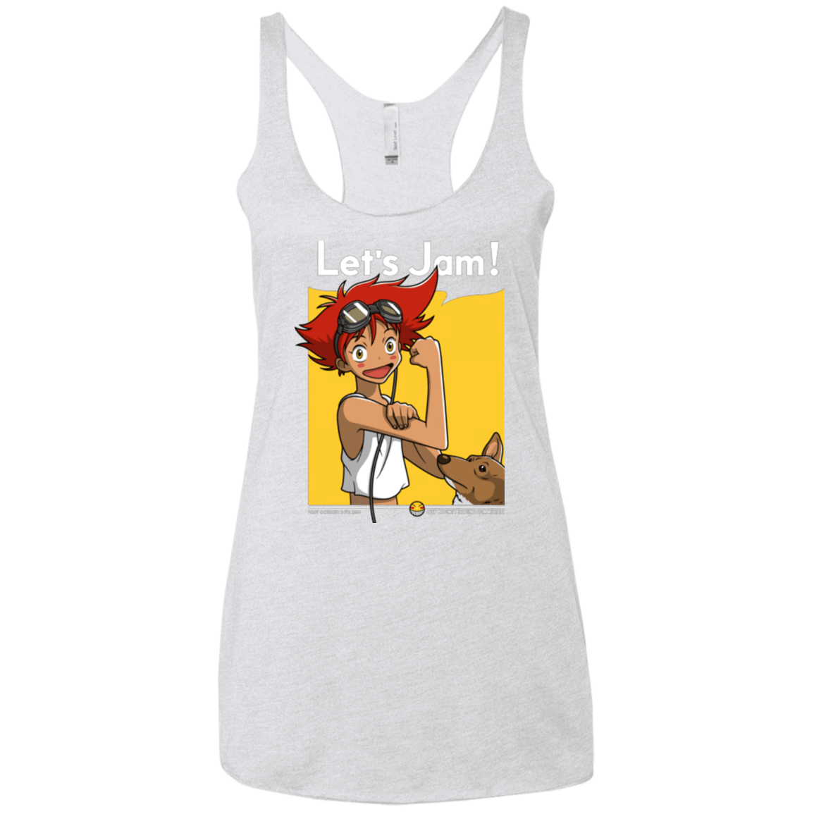 T-Shirts Heather White / X-Small JAMMING WITH EDWARD Women's Triblend Racerback Tank