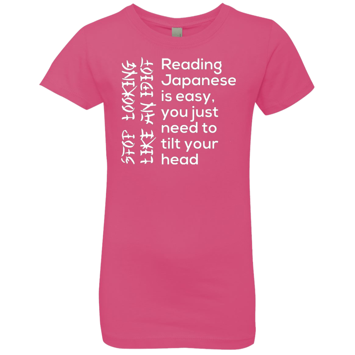 T-Shirts Hot Pink / YXS Japanese Girls Premium T-Shirt