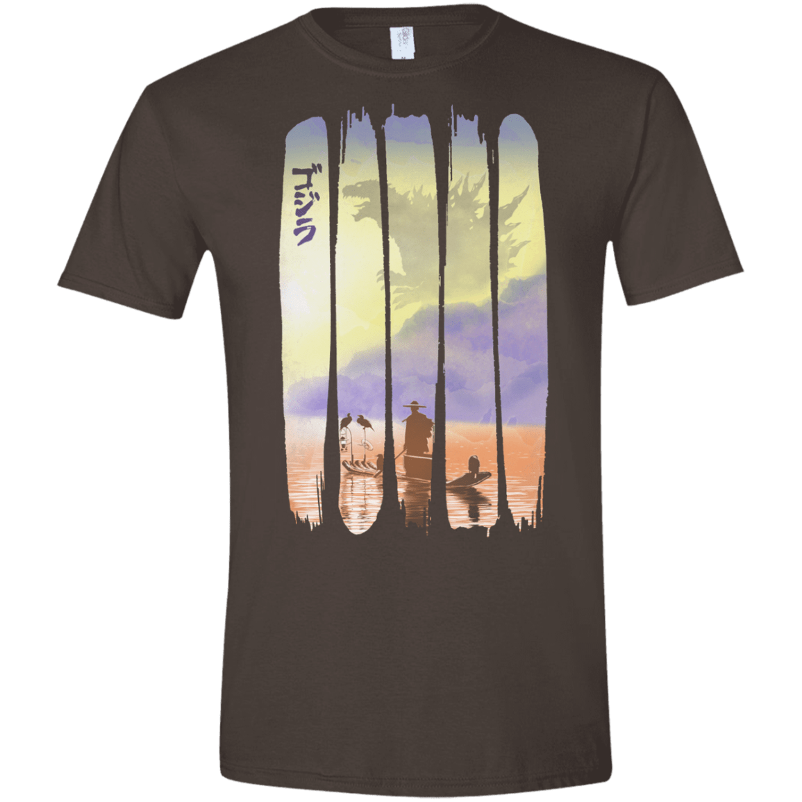 T-Shirts Dark Chocolate / S Japanese Kaiju Men's Semi-Fitted Softstyle