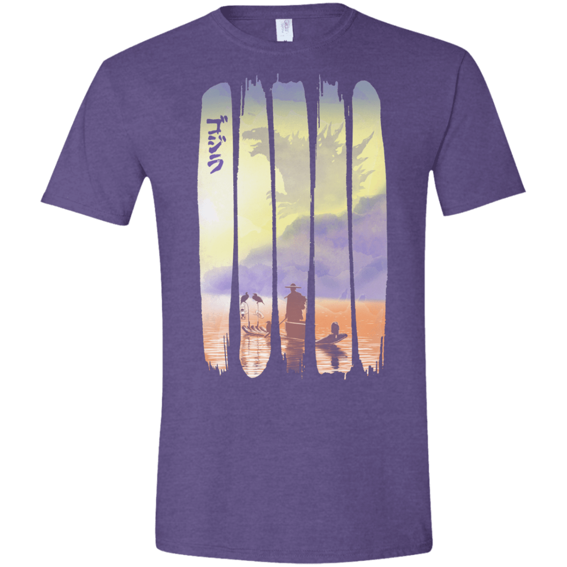 T-Shirts Heather Purple / S Japanese Kaiju Men's Semi-Fitted Softstyle
