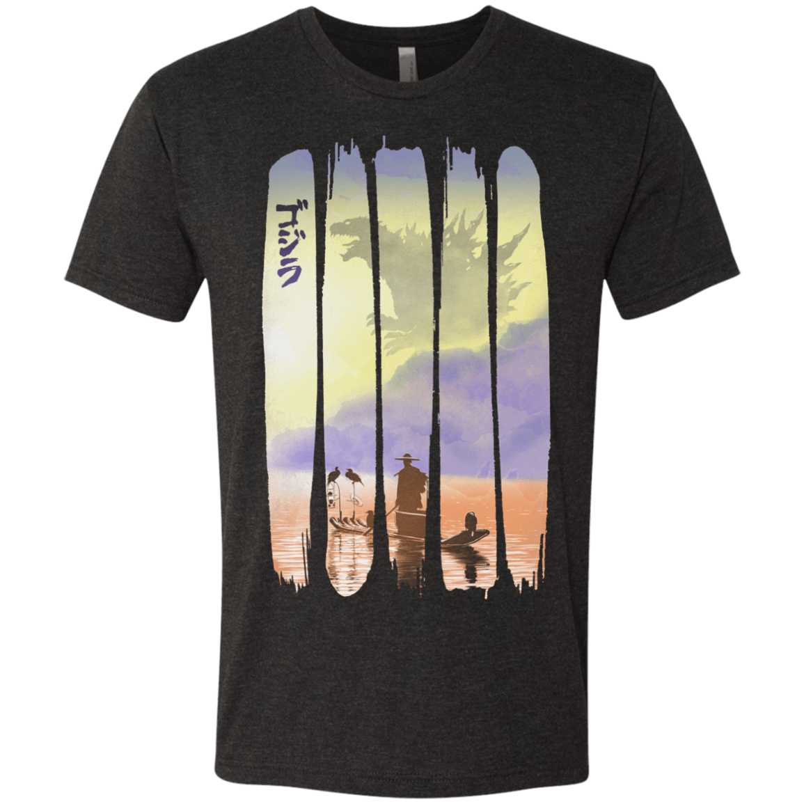 T-Shirts Vintage Black / S Japanese Kaiju Men's Triblend T-Shirt