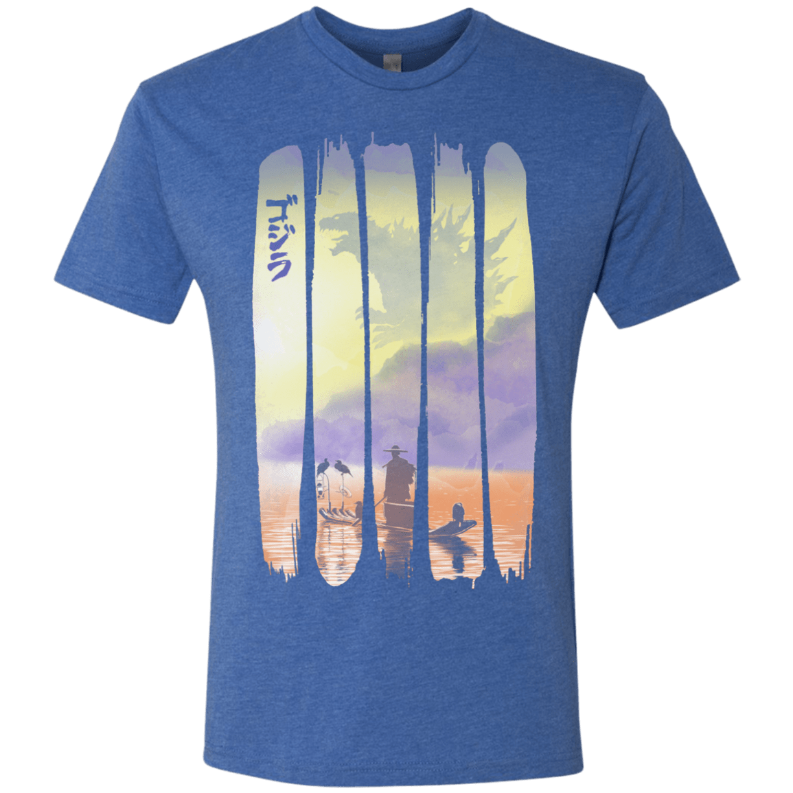 T-Shirts Vintage Royal / S Japanese Kaiju Men's Triblend T-Shirt