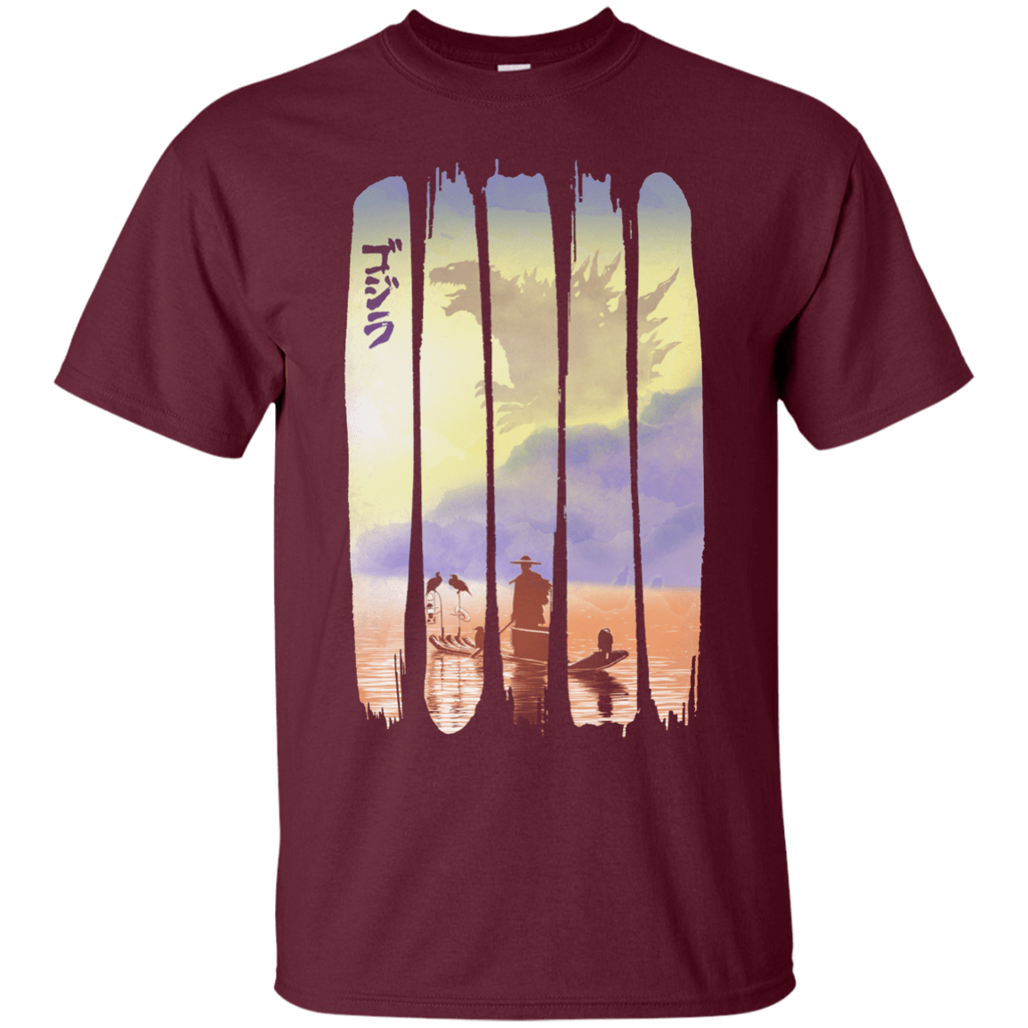 T-Shirts Maroon / S Japanese Kaiju T-Shirt