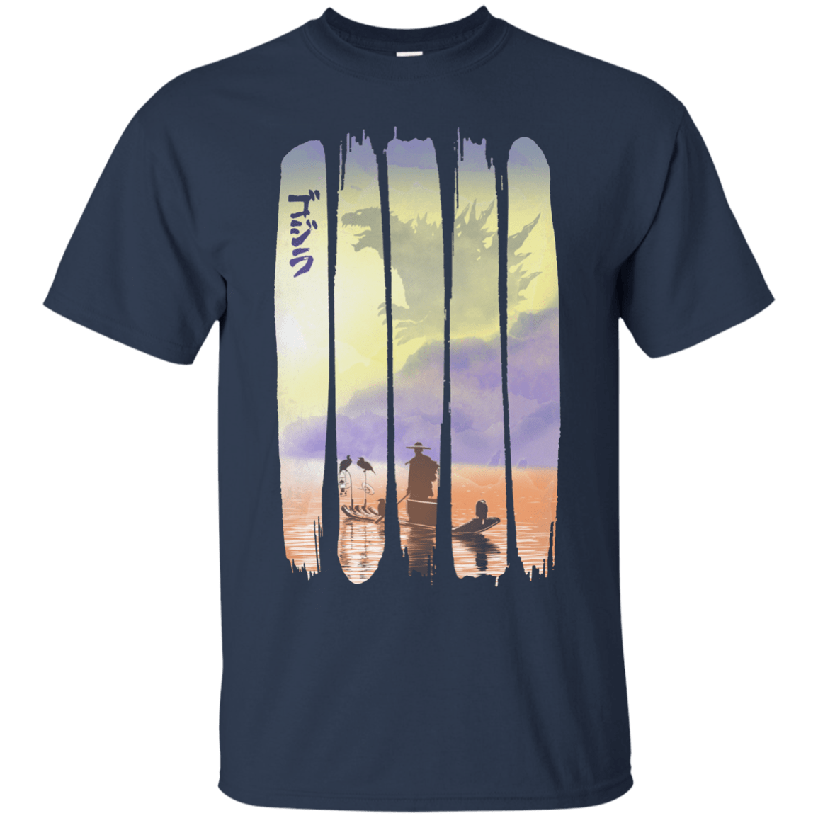 T-Shirts Navy / S Japanese Kaiju T-Shirt