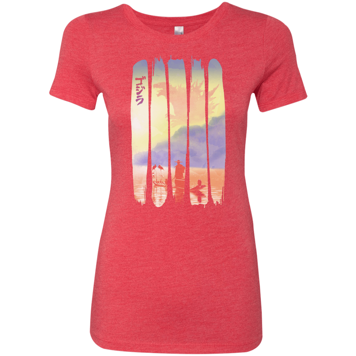 T-Shirts Vintage Red / S Japanese Kaiju Women's Triblend T-Shirt