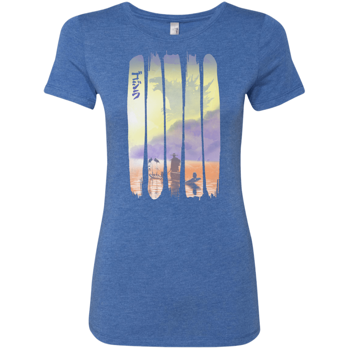 T-Shirts Vintage Royal / S Japanese Kaiju Women's Triblend T-Shirt