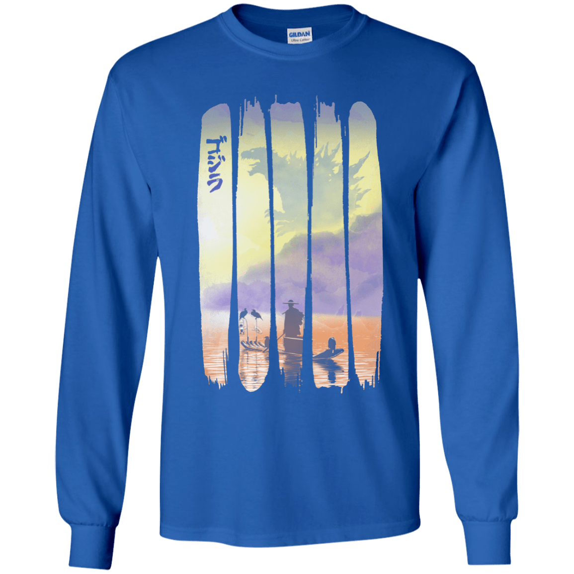 T-Shirts Royal / YS Japanese Kaiju Youth Long Sleeve T-Shirt
