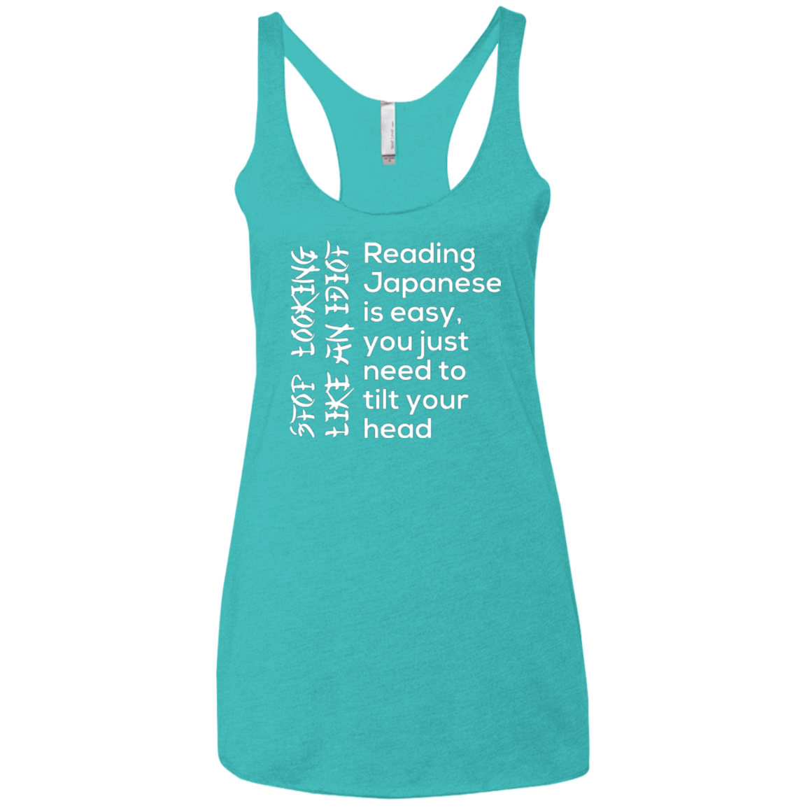 T-Shirts Tahiti Blue / X-Small Japanese Women's Triblend Racerback Tank