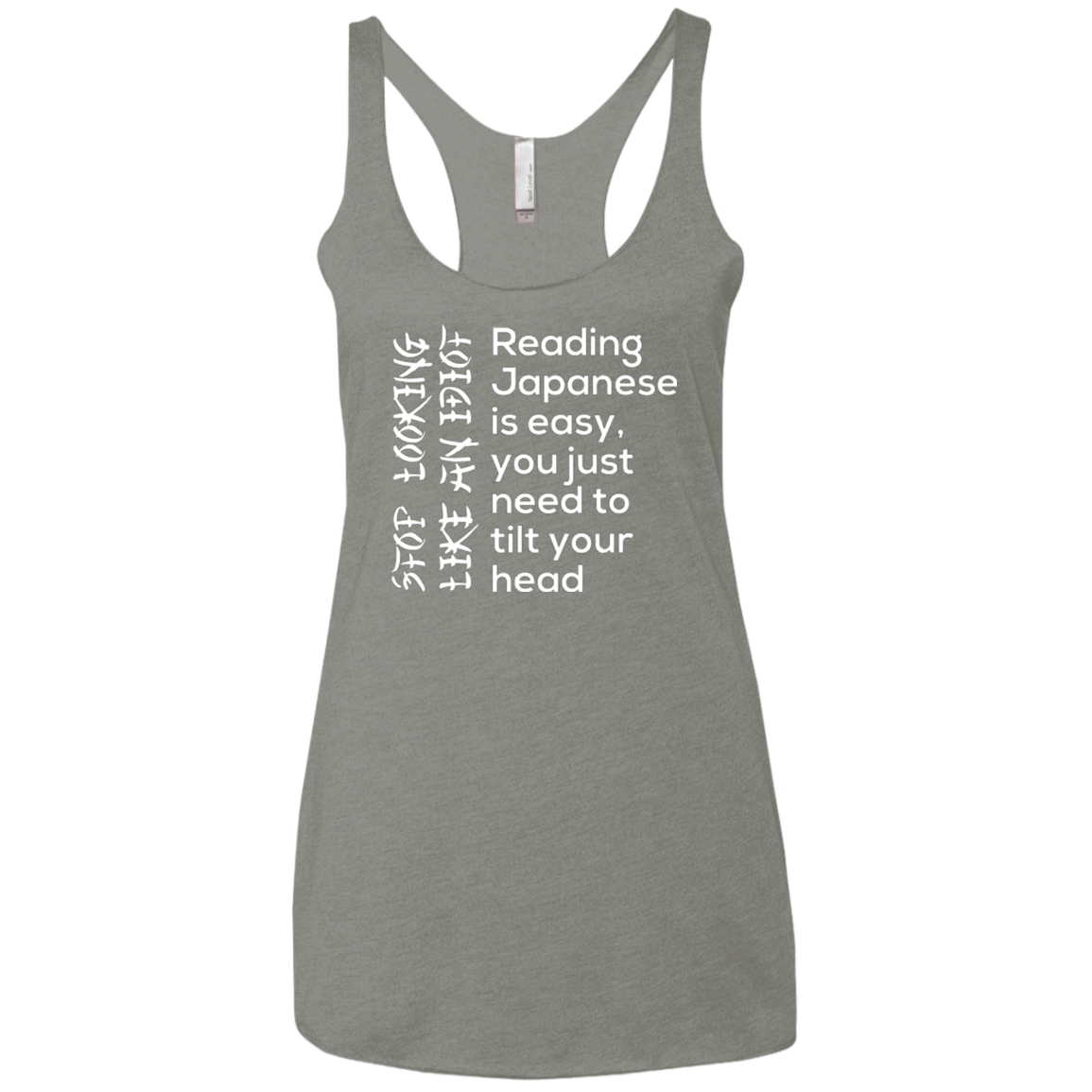 T-Shirts Venetian Grey / X-Small Japanese Women's Triblend Racerback Tank