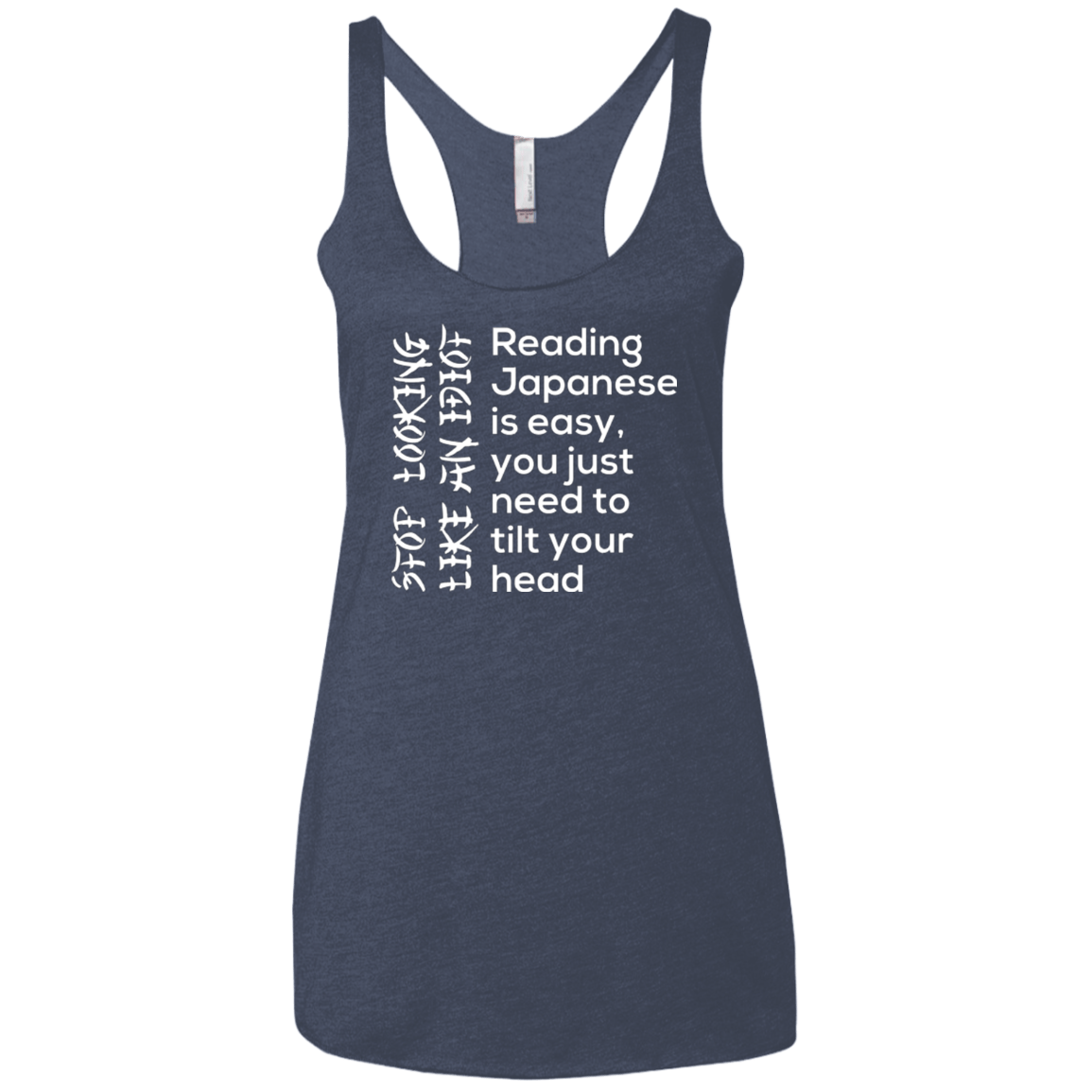 T-Shirts Vintage Navy / X-Small Japanese Women's Triblend Racerback Tank