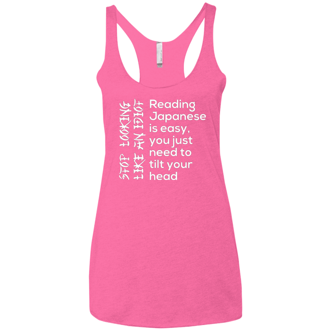 T-Shirts Vintage Pink / X-Small Japanese Women's Triblend Racerback Tank