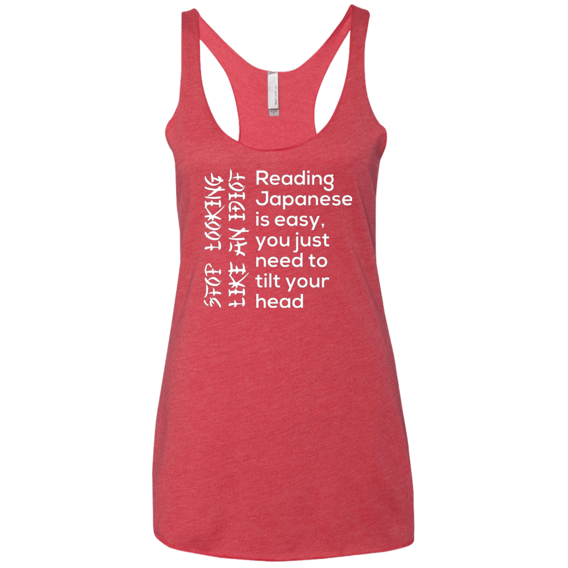 T-Shirts Vintage Red / X-Small Japanese Women's Triblend Racerback Tank