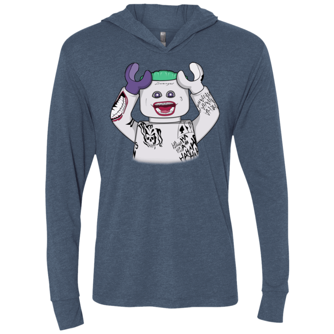 T-Shirts Indigo / X-Small Jared Lego Triblend Long Sleeve Hoodie Tee