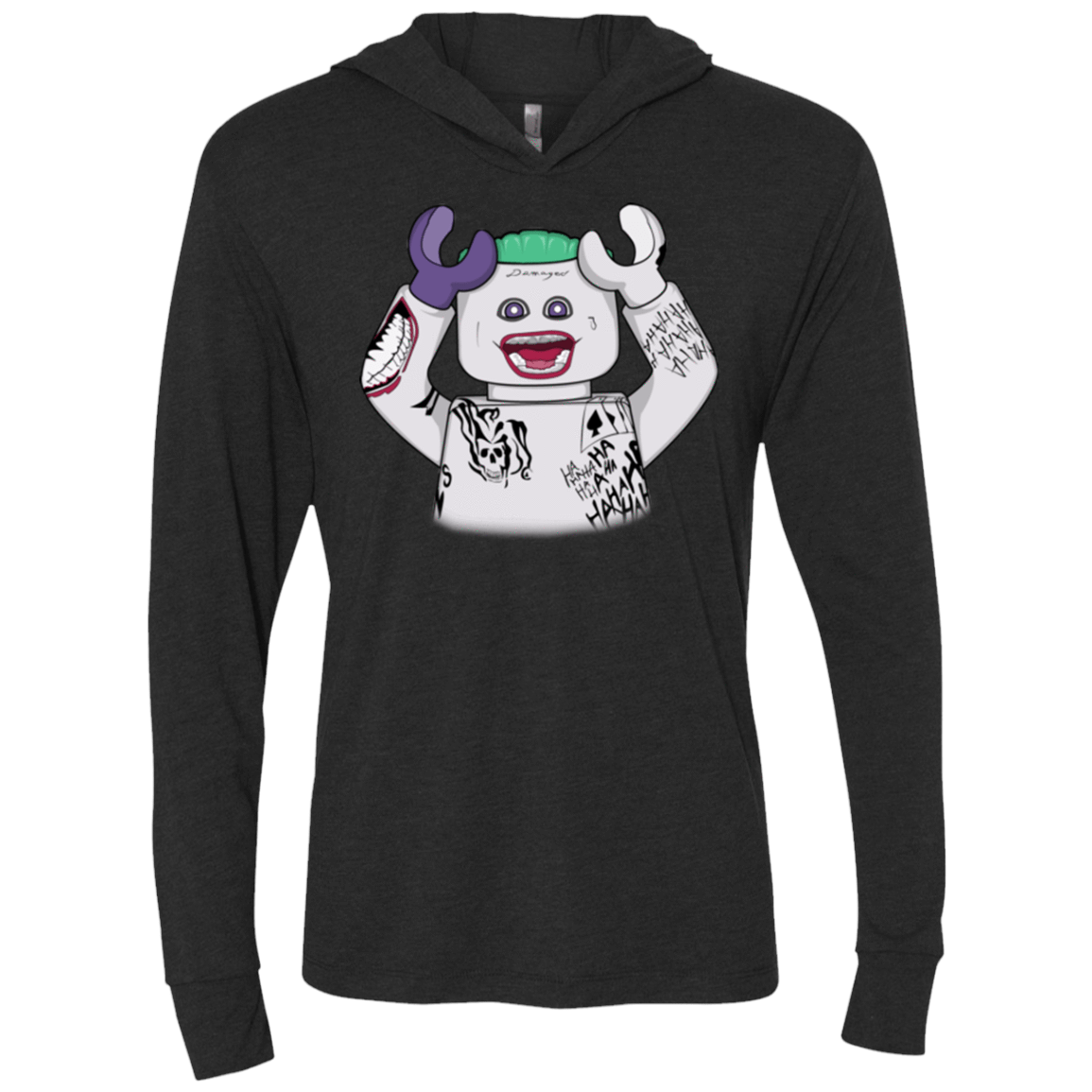 T-Shirts Vintage Black / X-Small Jared Lego Triblend Long Sleeve Hoodie Tee