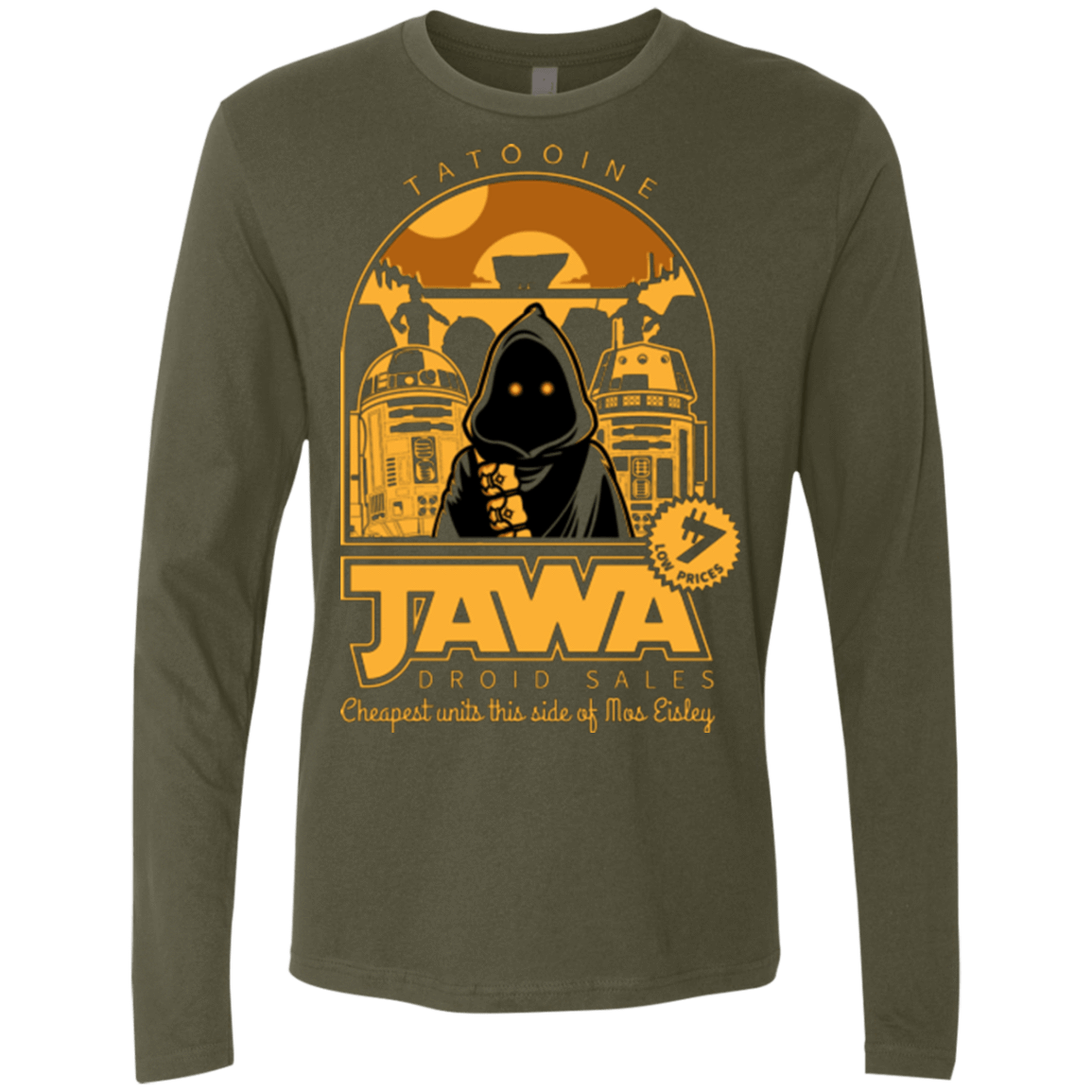T-Shirts Military Green / Small Jawa Droid Sales Men's Premium Long Sleeve