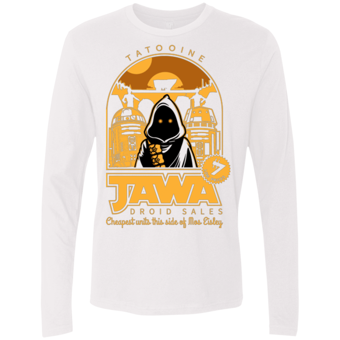 T-Shirts White / Small Jawa Droid Sales Men's Premium Long Sleeve