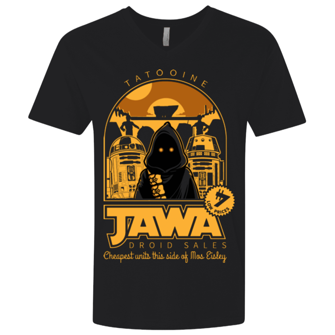 T-Shirts Black / X-Small Jawa Droid Sales Men's Premium V-Neck