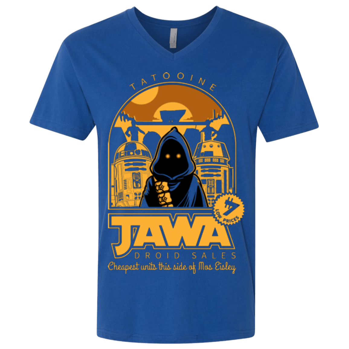 T-Shirts Royal / X-Small Jawa Droid Sales Men's Premium V-Neck