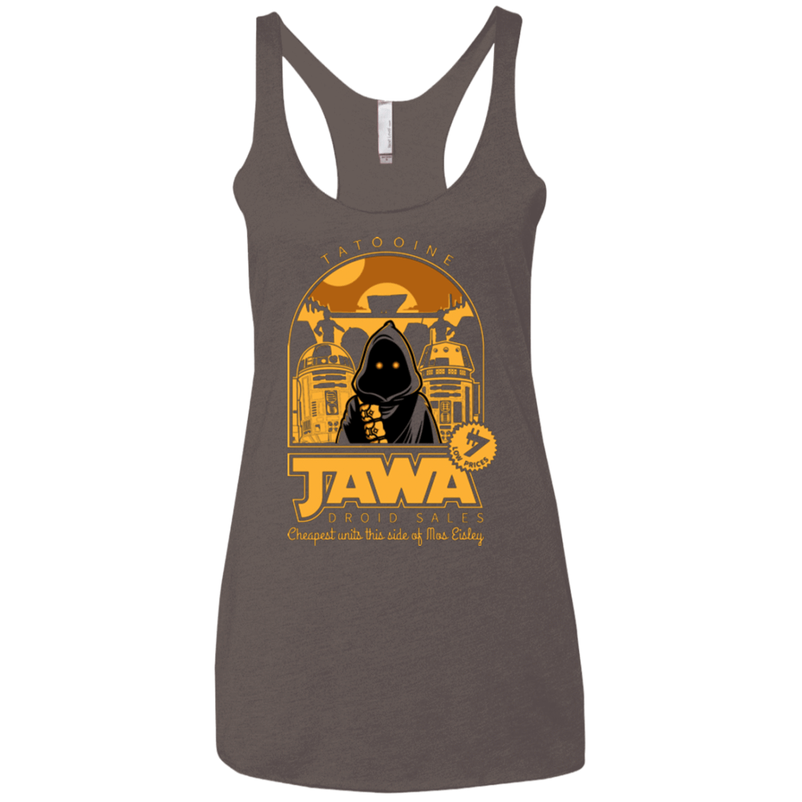 T-Shirts Macchiato / X-Small Jawa Droid Sales Women's Triblend Racerback Tank