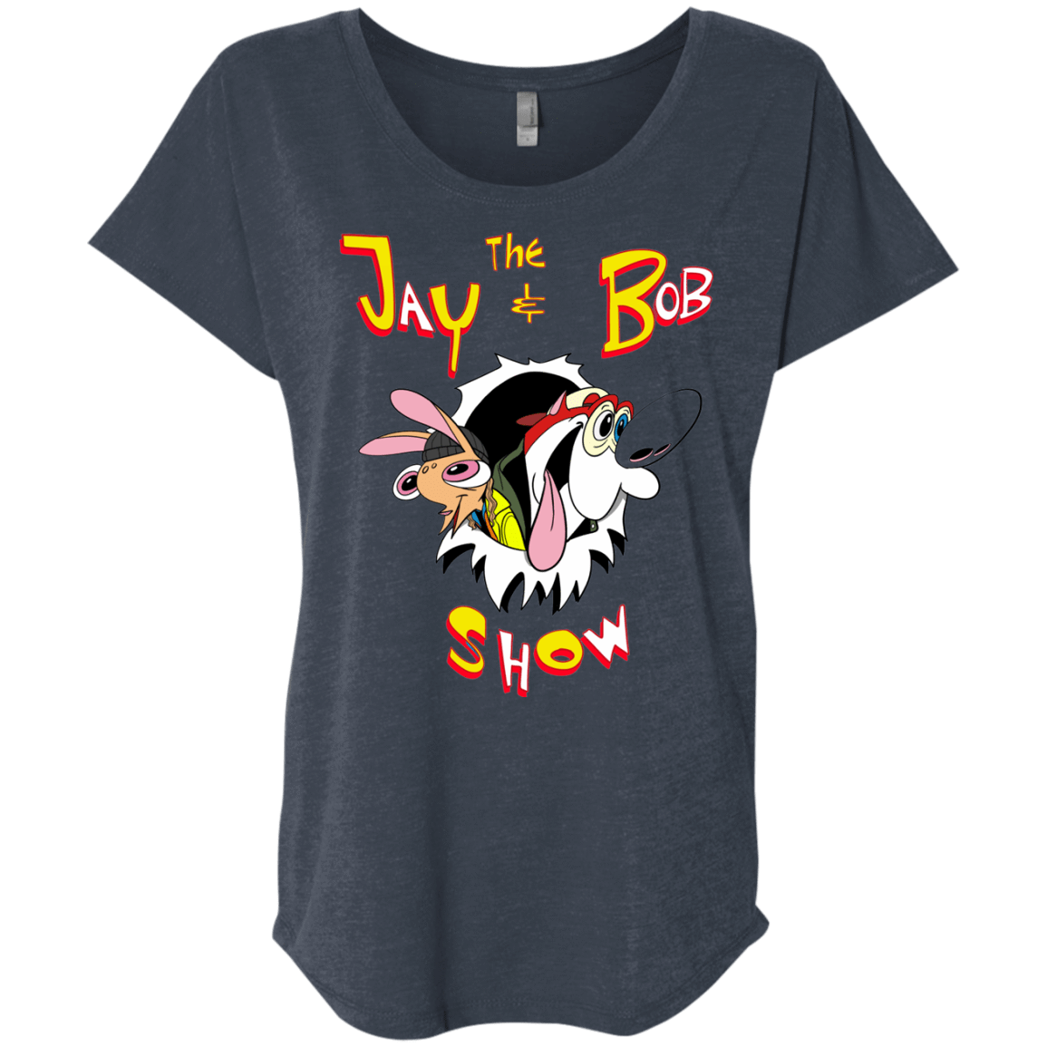 T-Shirts Vintage Navy / X-Small Jay & Bob Triblend Dolman Sleeve