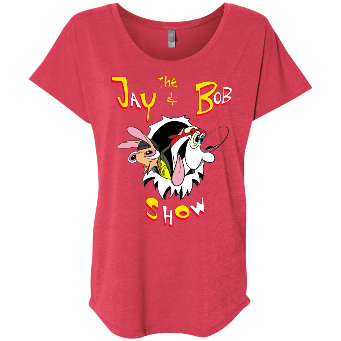 T-Shirts Vintage Red / X-Small Jay & Bob Triblend Dolman Sleeve