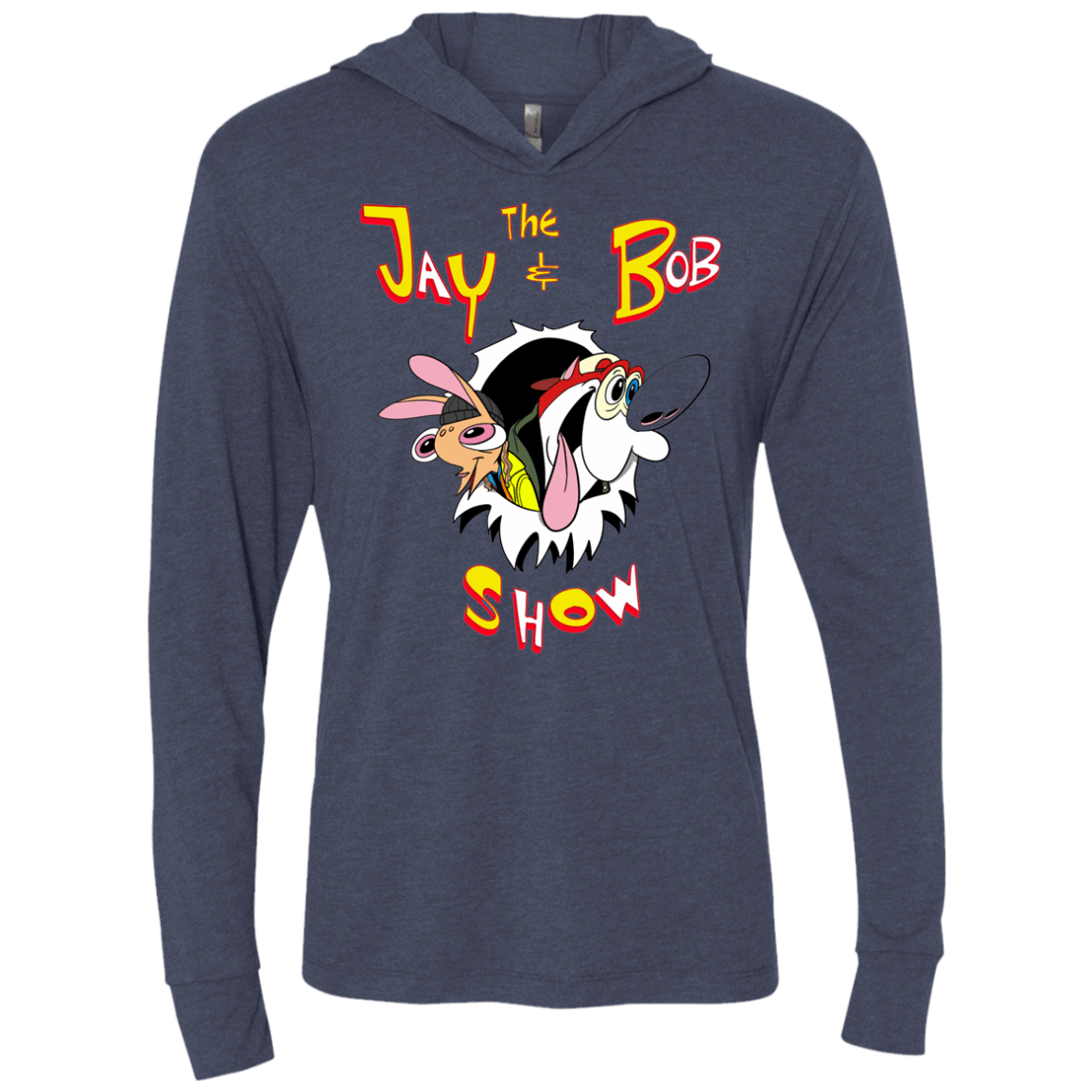 T-Shirts Vintage Navy / X-Small Jay & Bob Triblend Long Sleeve Hoodie Tee