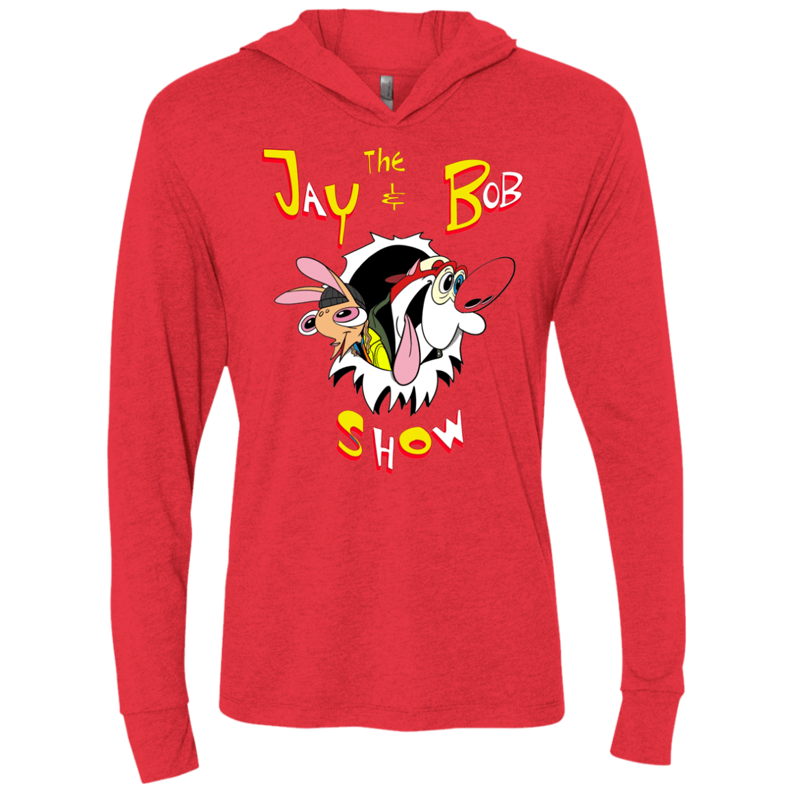 T-Shirts Vintage Red / X-Small Jay & Bob Triblend Long Sleeve Hoodie Tee