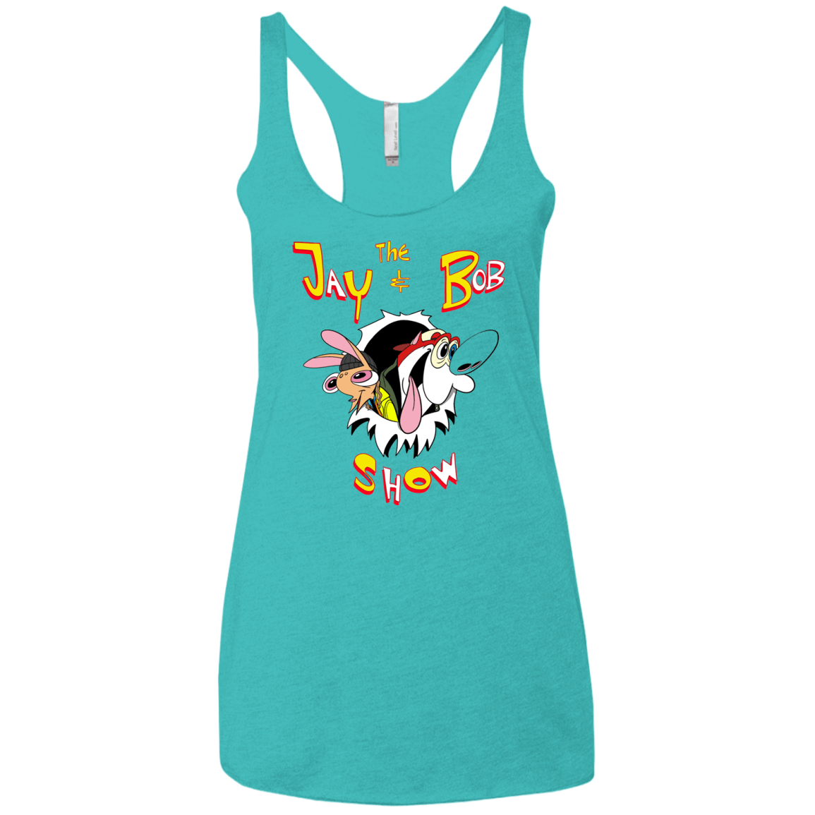T-Shirts Tahiti Blue / X-Small Jay & Bob Women's Triblend Racerback Tank