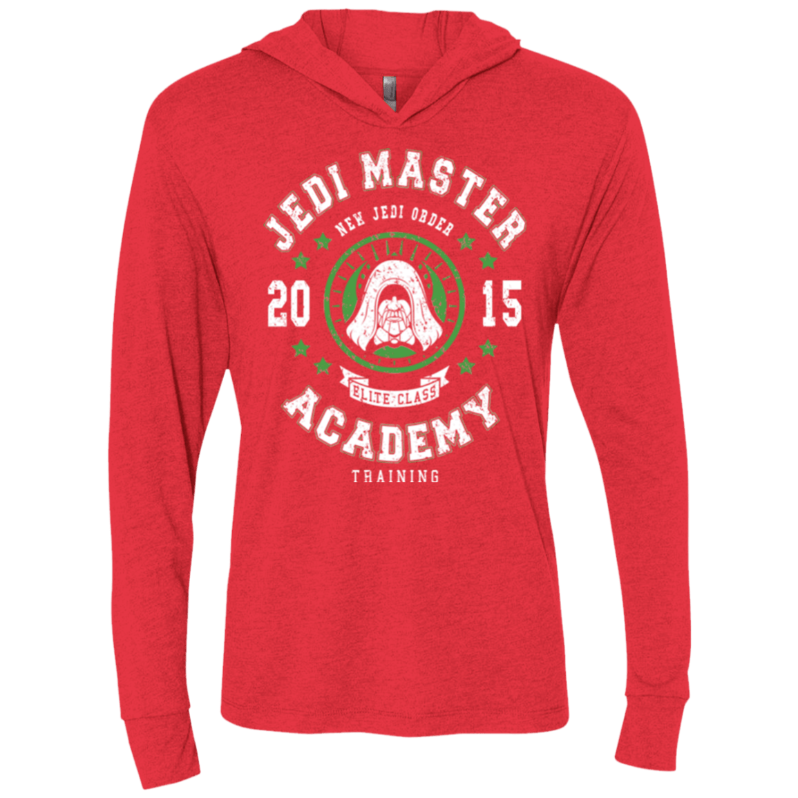 T-Shirts Vintage Red / X-Small Jedi Master Academy 15 Triblend Long Sleeve Hoodie Tee