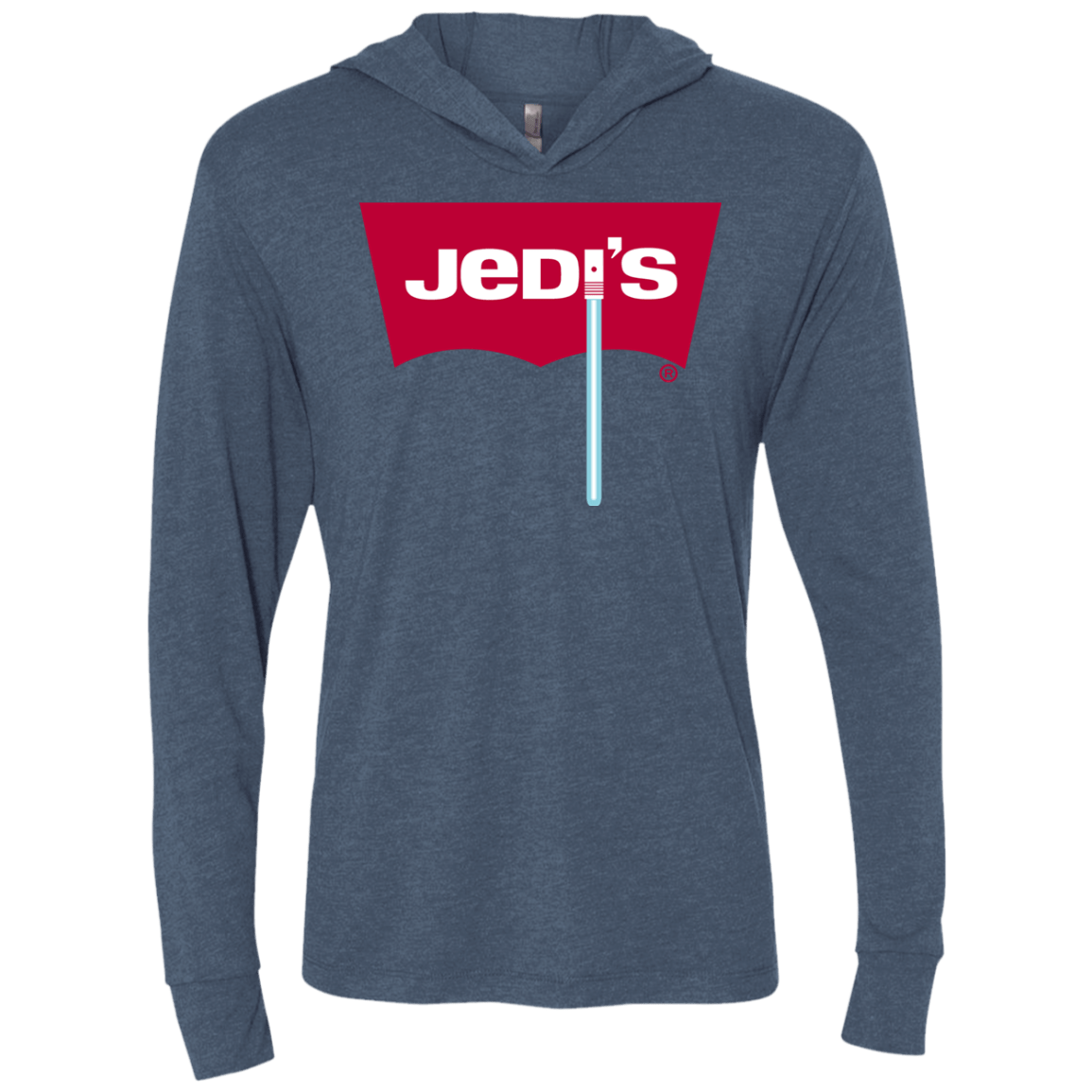 T-Shirts Indigo / X-Small Jedi's Triblend Long Sleeve Hoodie Tee