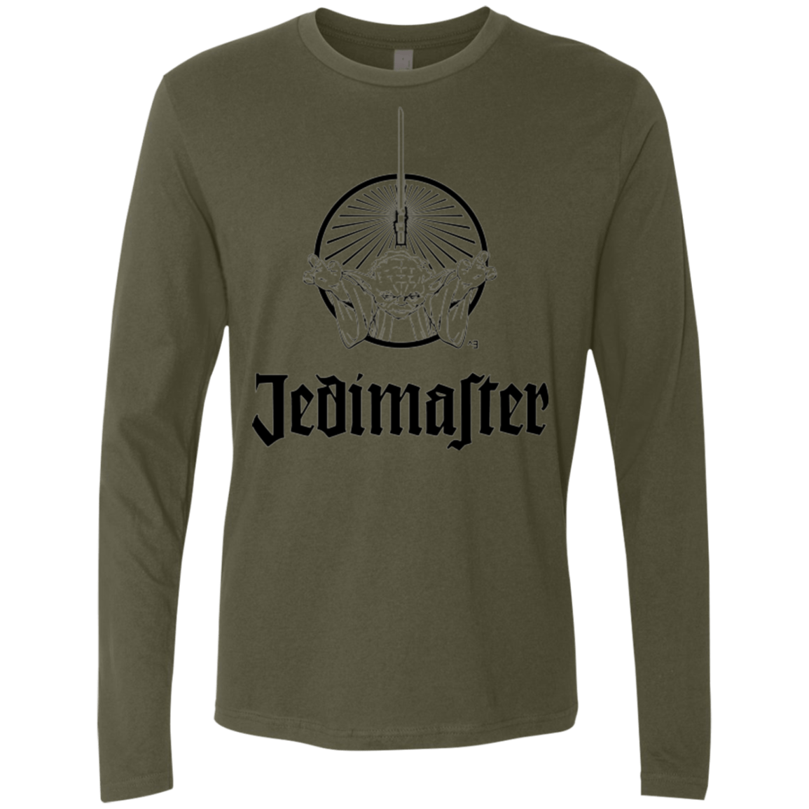 T-Shirts Military Green / S Jedimaster Men's Premium Long Sleeve
