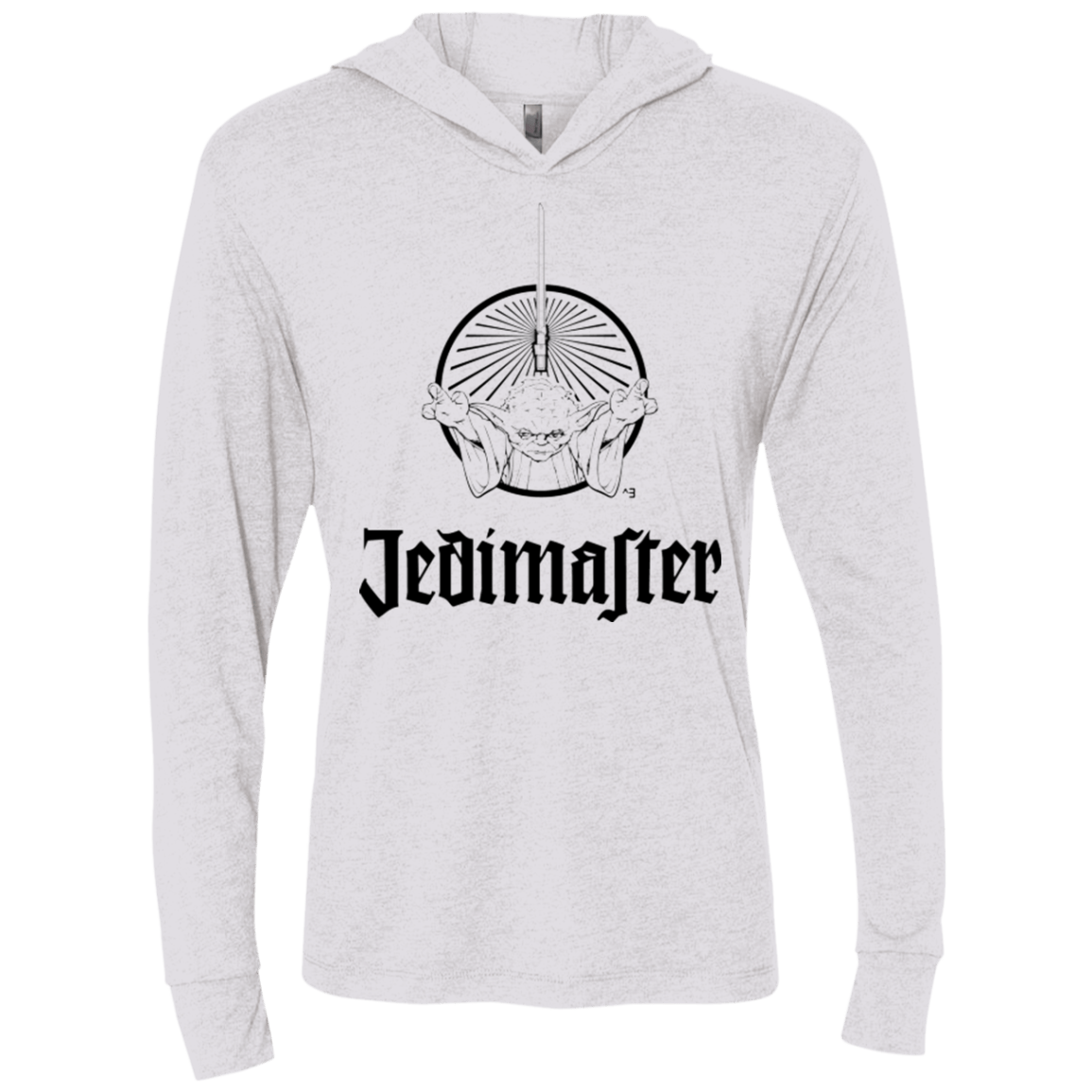 T-Shirts Heather White / X-Small Jedimaster Triblend Long Sleeve Hoodie Tee