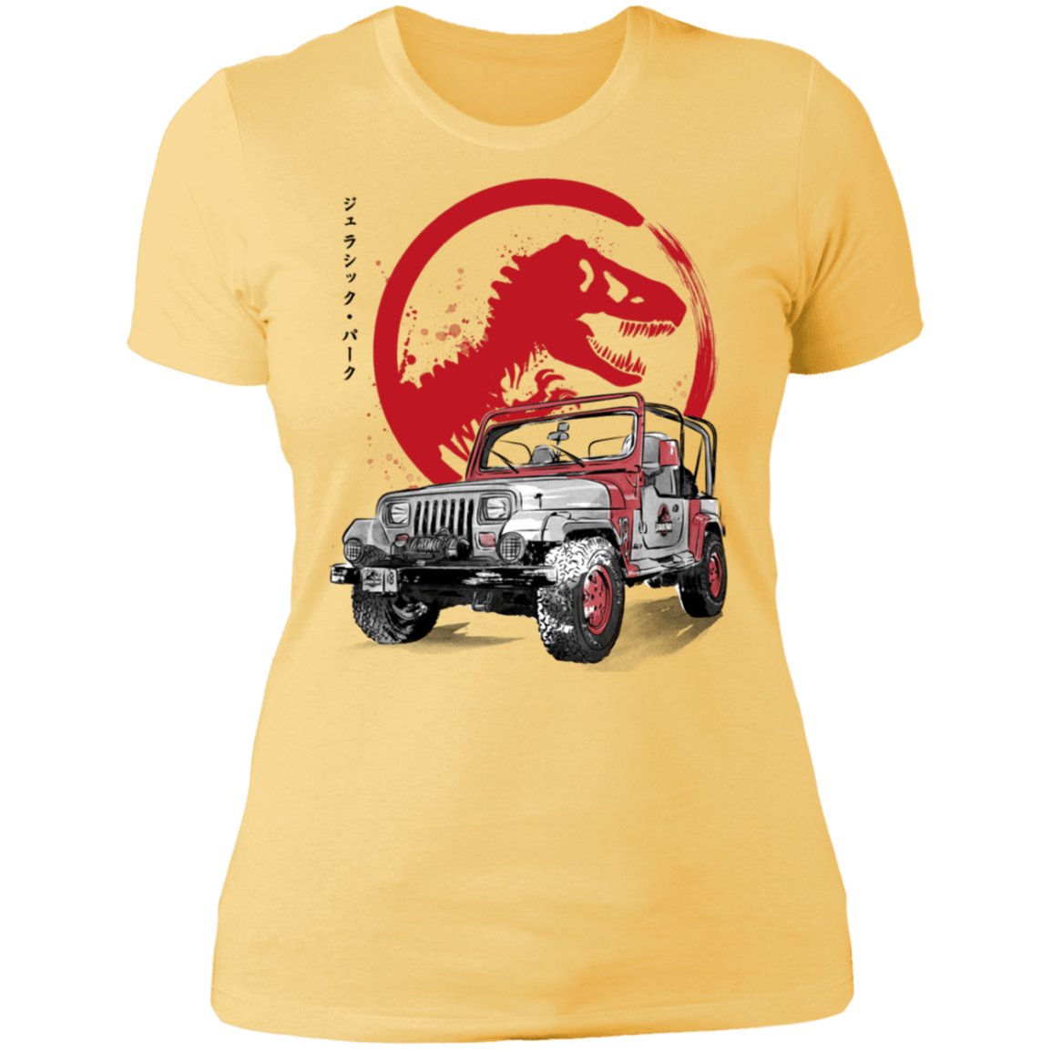 T-Shirts Banana Cream/ / S Jeep Wrangler YJ Sahara sumi-e Women's Premium T-Shirt