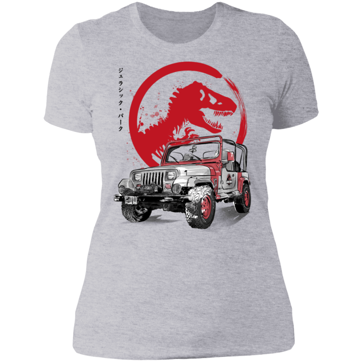 T-Shirts Heather Grey / S Jeep Wrangler YJ Sahara sumi-e Women's Premium T-Shirt