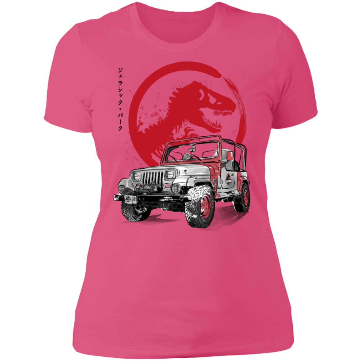 T-Shirts Hot Pink / S Jeep Wrangler YJ Sahara sumi-e Women's Premium T-Shirt