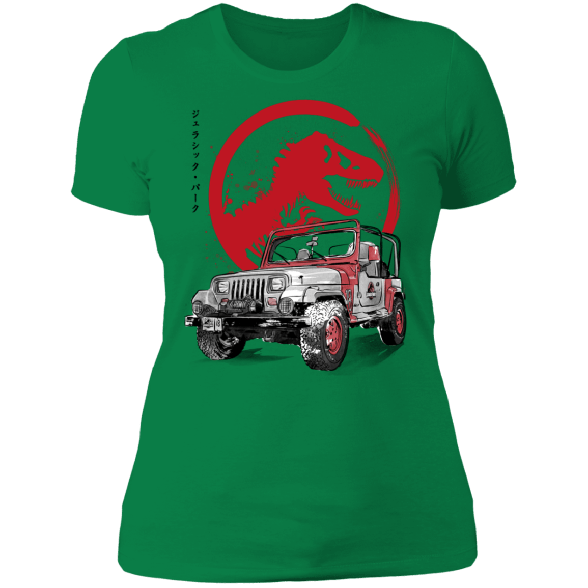 T-Shirts Kelly Green / S Jeep Wrangler YJ Sahara sumi-e Women's Premium T-Shirt