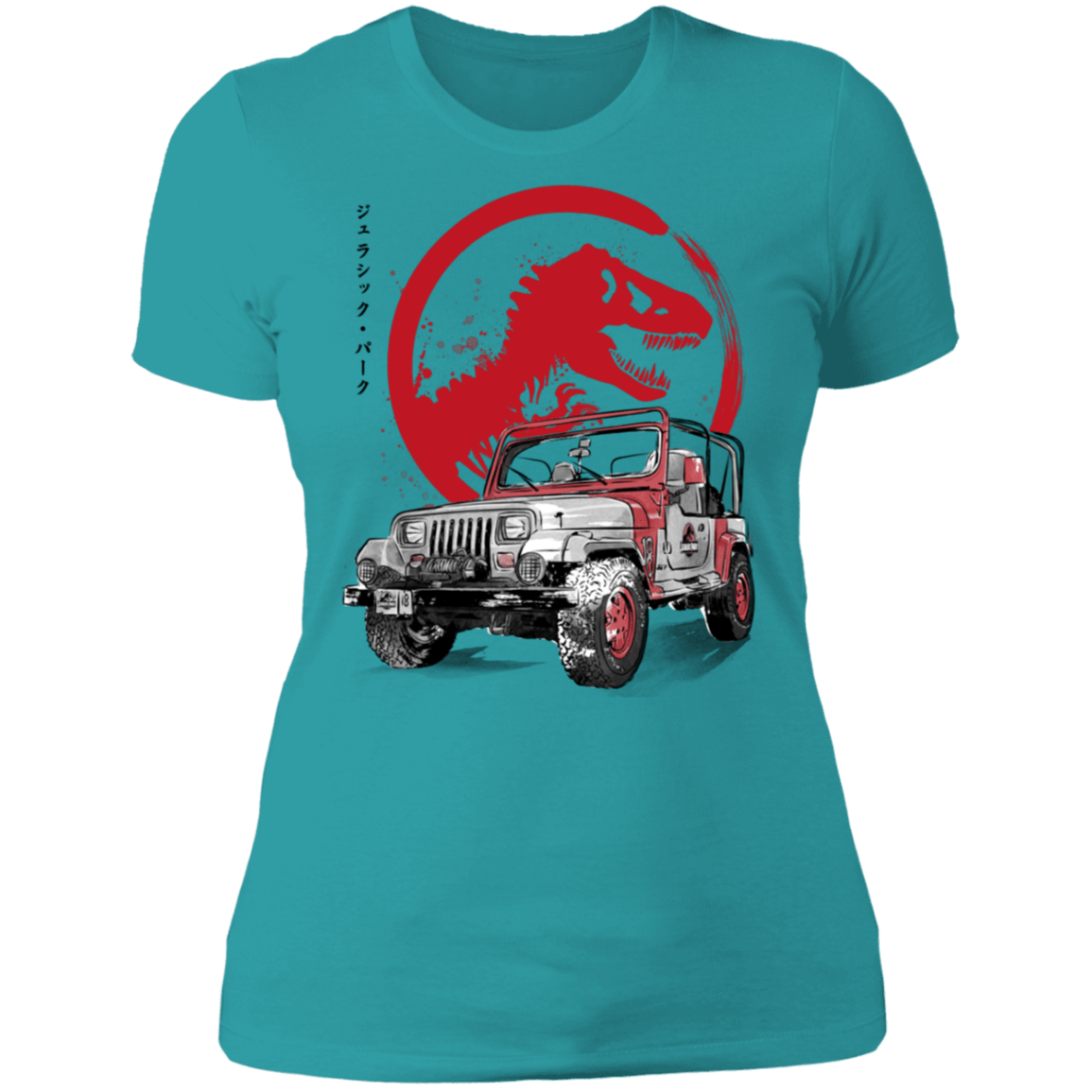 T-Shirts Tahiti Blue / S Jeep Wrangler YJ Sahara sumi-e Women's Premium T-Shirt