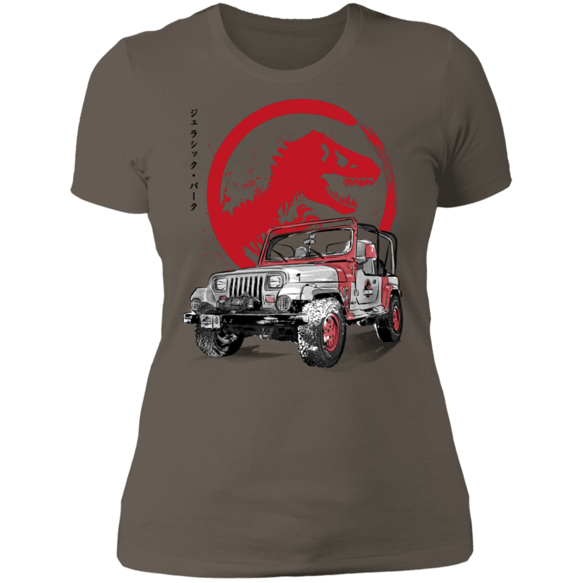 T-Shirts Warm Grey / S Jeep Wrangler YJ Sahara sumi-e Women's Premium T-Shirt