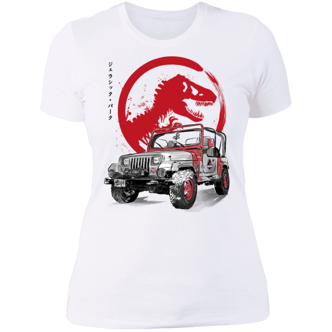 T-Shirts White / S Jeep Wrangler YJ Sahara sumi-e Women's Premium T-Shirt