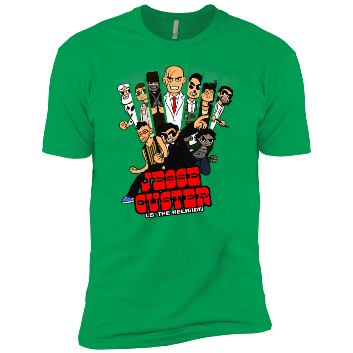 T-Shirts Kelly Green / YXS Jesse Custer vs The Religion Boys Premium T-Shirt